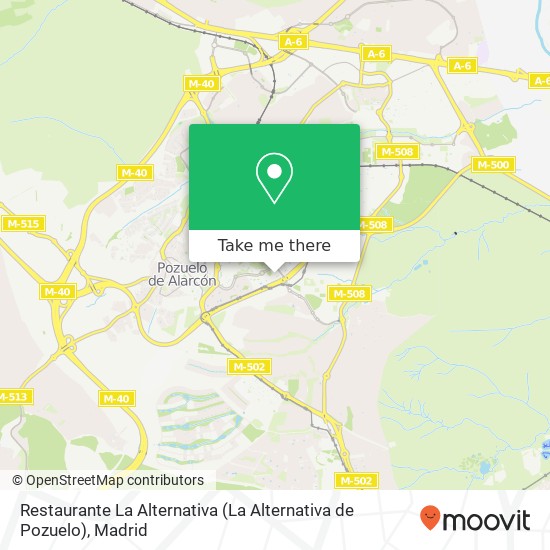 mapa Restaurante La Alternativa (La Alternativa de Pozuelo)