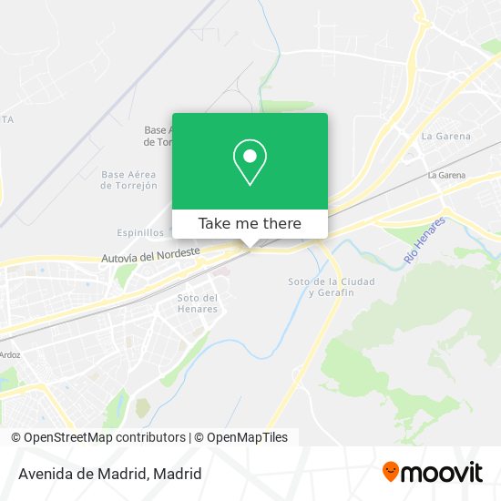 mapa Avenida de Madrid