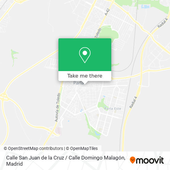 mapa Calle San Juan de la Cruz / Calle Domingo Malagón