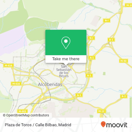 mapa Plaza de Toros / Calle Bilbao