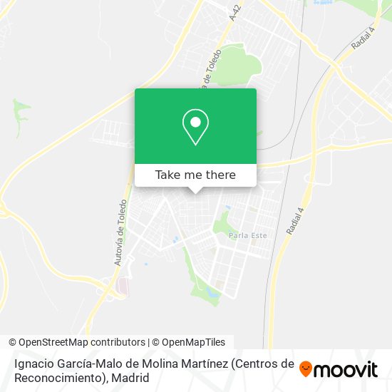 mapa Ignacio García-Malo de Molina Martínez (Centros de Reconocimiento)