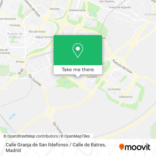 mapa Calle Granja de San Ildefonso / Calle de Batres