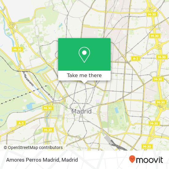 Amores Perros Madrid map