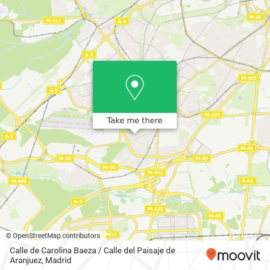 Calle de Carolina Baeza / Calle del Paisaje de Aranjuez map
