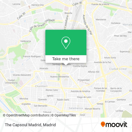 mapa The Capsoul Madrid