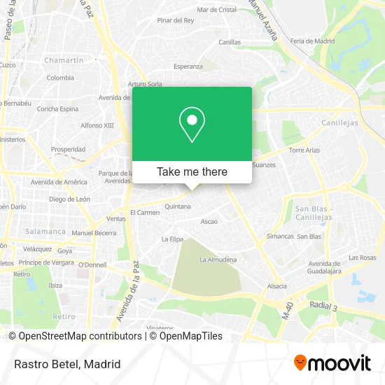 Rastro Betel map