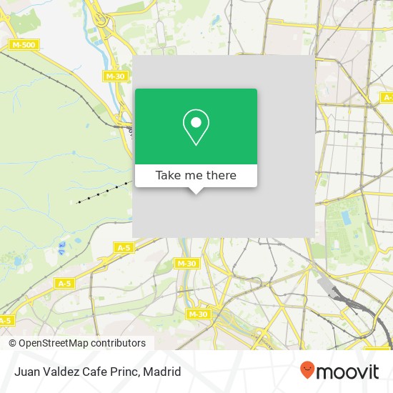 mapa Juan Valdez Cafe Princ