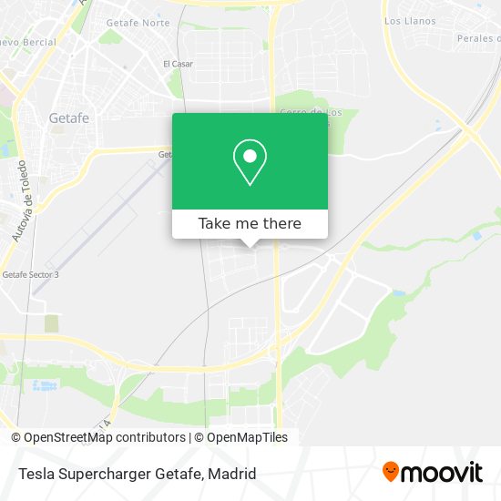 Tesla Supercharger Getafe map