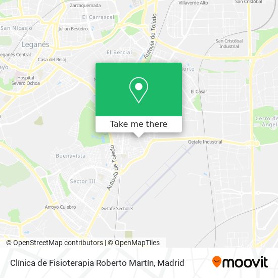 mapa Clínica de Fisioterapia Roberto Martín