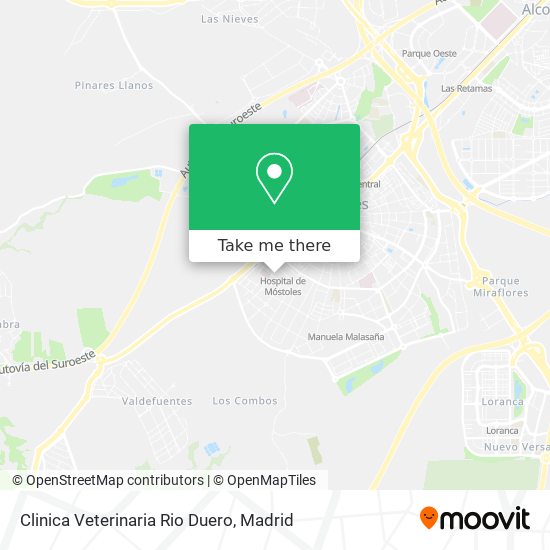 Clinica Veterinaria Rio Duero map