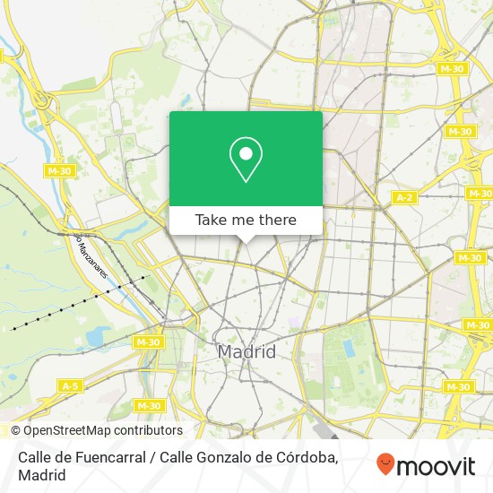 mapa Calle de Fuencarral / Calle Gonzalo de Córdoba