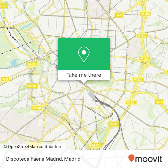 mapa Discoteca Faena Madrid