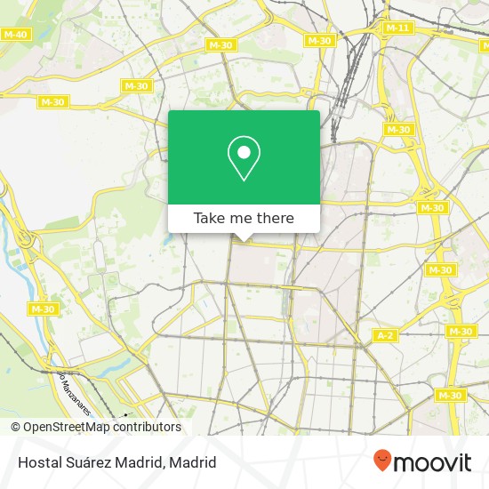 Hostal Suárez Madrid map