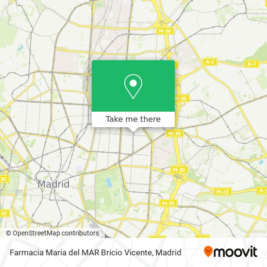 mapa Farmacia Maria del MAR Bricio Vicente