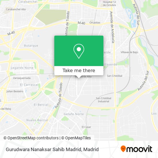 mapa Gurudwara Nanaksar Sahib Madrid