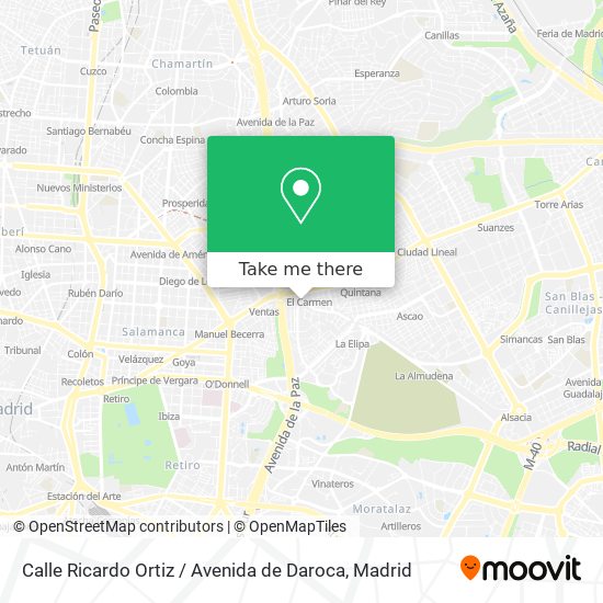 Calle Ricardo Ortiz / Avenida de Daroca map