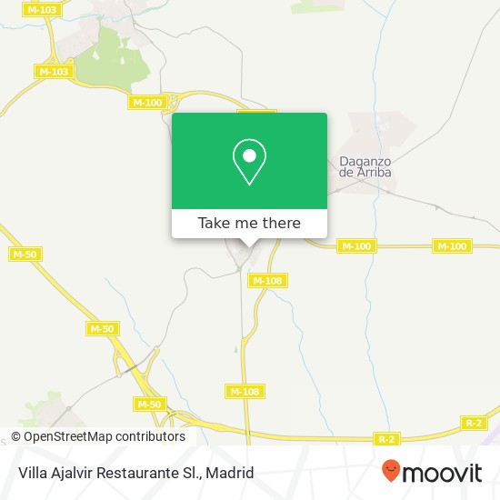 mapa Villa Ajalvir Restaurante Sl.