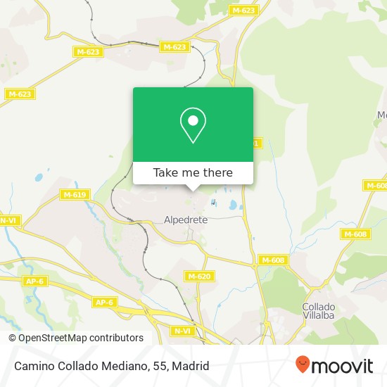 Camino Collado Mediano, 55 map