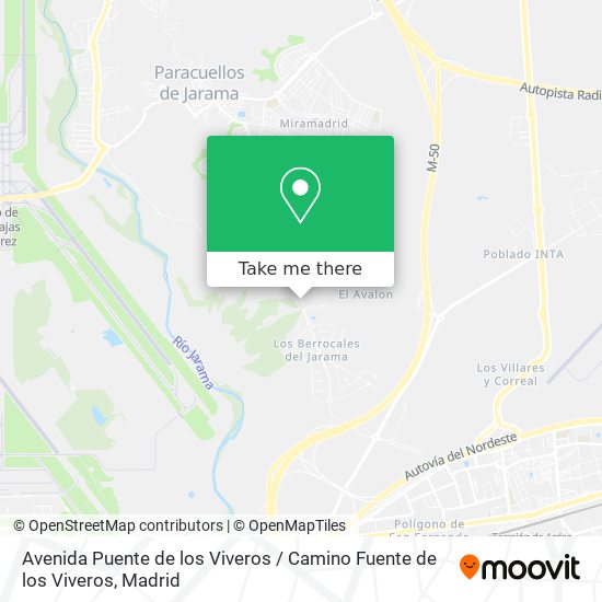 mapa Avenida Puente de los Viveros / Camino Fuente de los Viveros