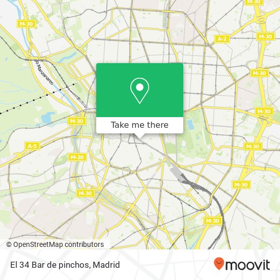 mapa El 34 Bar de pinchos