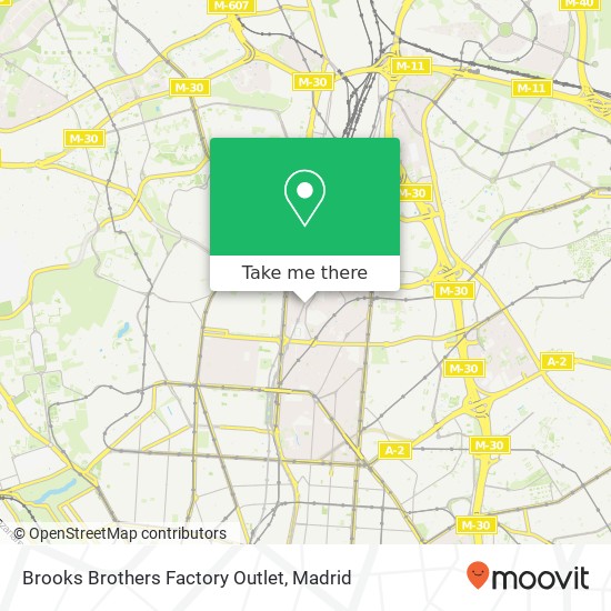 Brooks Brothers Factory Outlet map