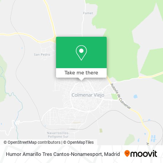 Humor Amarillo Tres Cantos-Nonamesport map