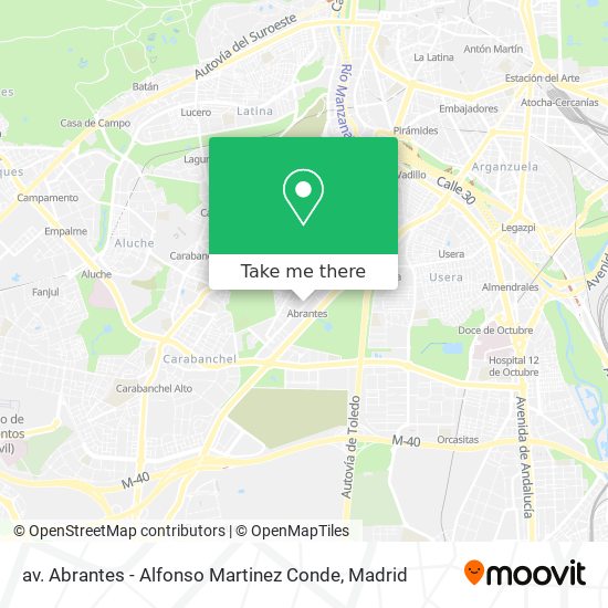 av. Abrantes - Alfonso Martinez Conde map