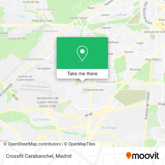 Crossfit Carabanchel map