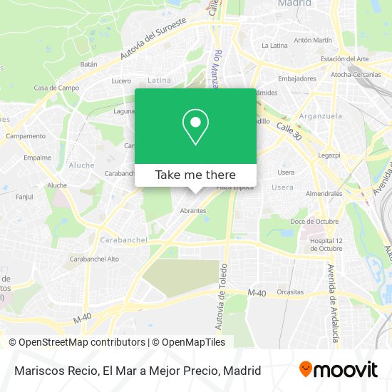 Mariscos Recio, El Mar a Mejor Precio map