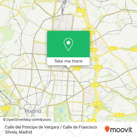 mapa Calle del Príncipe de Vergara / Calle de Francisco Silvela