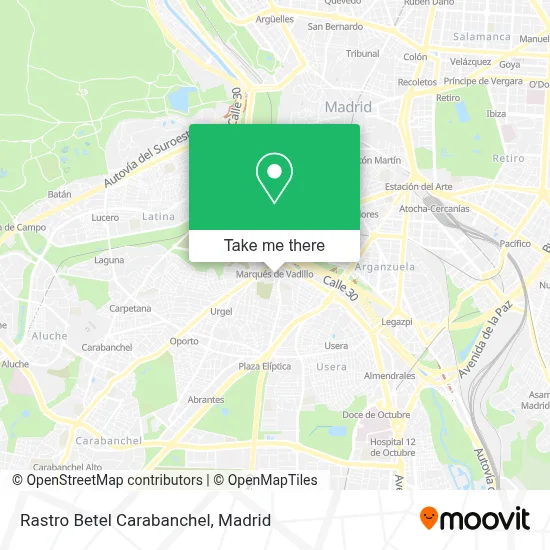 Rastro Betel Carabanchel map