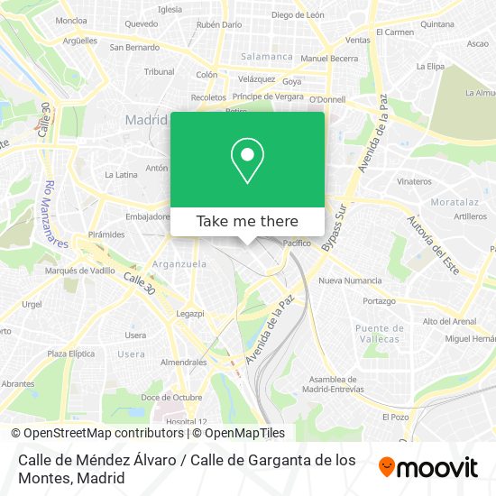 Calle de Méndez Álvaro / Calle de Garganta de los Montes map