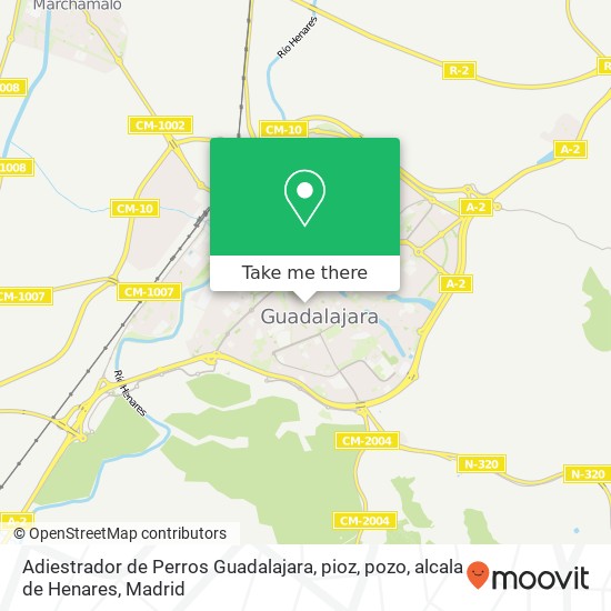 Adiestrador de Perros Guadalajara, pioz, pozo, alcala de Henares map