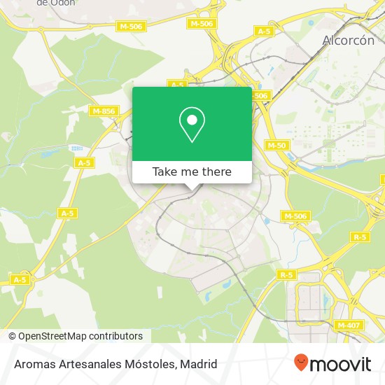 mapa Aromas Artesanales Móstoles