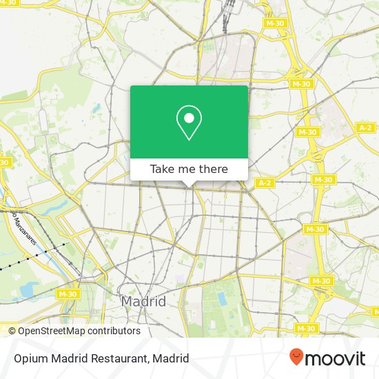 Opium Madrid Restaurant map