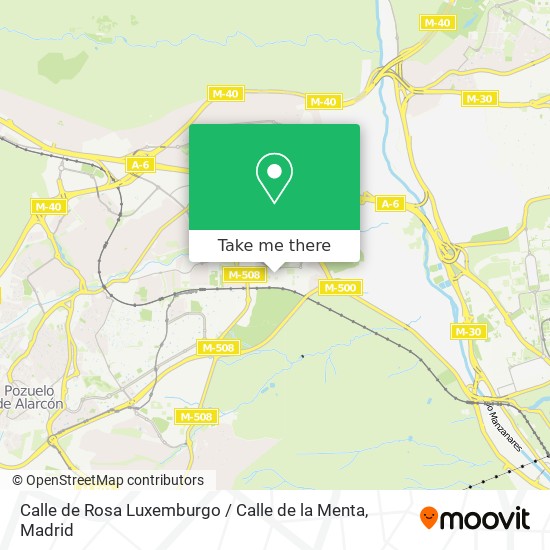 mapa Calle de Rosa Luxemburgo / Calle de la Menta