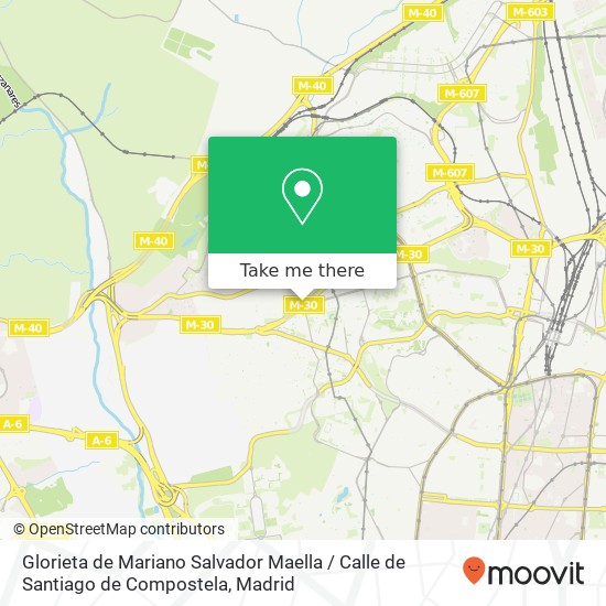 mapa Glorieta de Mariano Salvador Maella / Calle de Santiago de Compostela