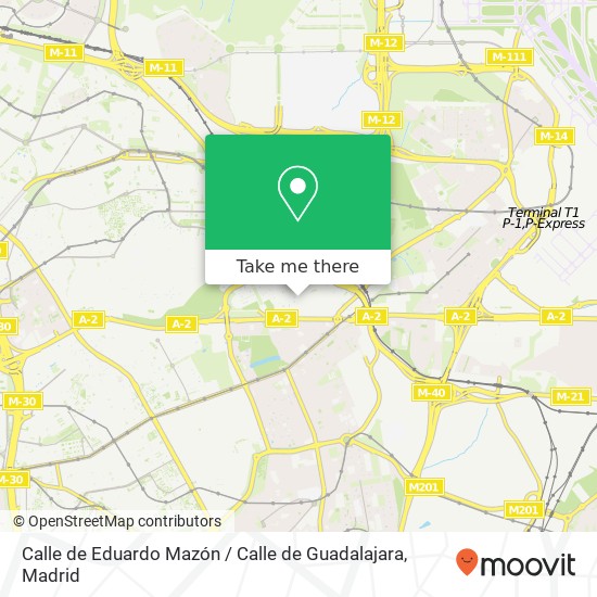 mapa Calle de Eduardo Mazón / Calle de Guadalajara
