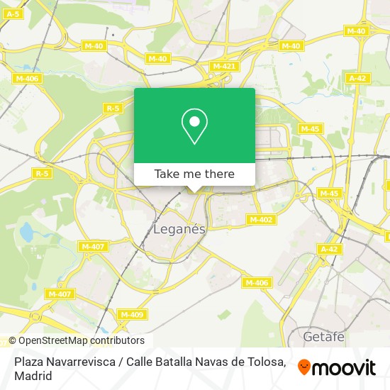 mapa Plaza Navarrevisca / Calle Batalla Navas de Tolosa