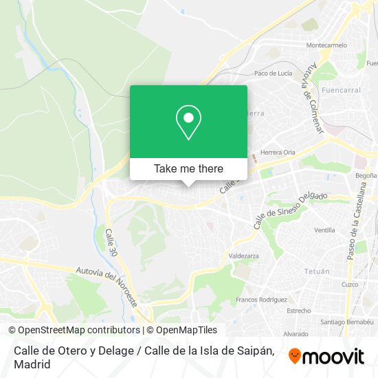 Calle de Otero y Delage / Calle de la Isla de Saipán map