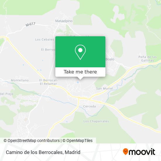 Camino de los Berrocales map