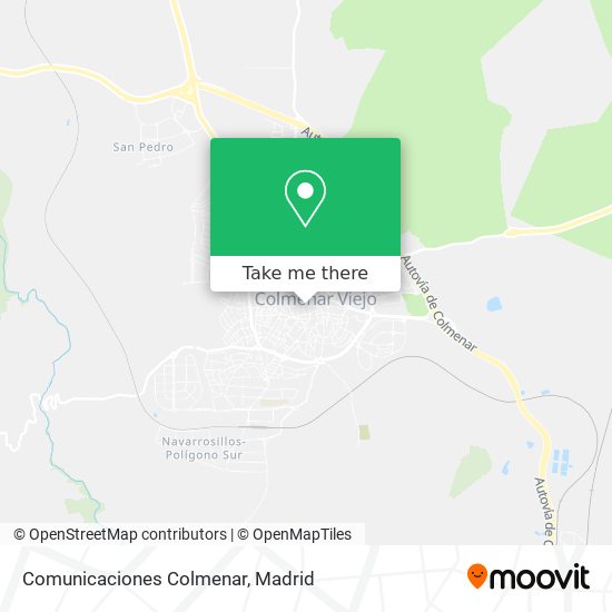 Comunicaciones Colmenar map