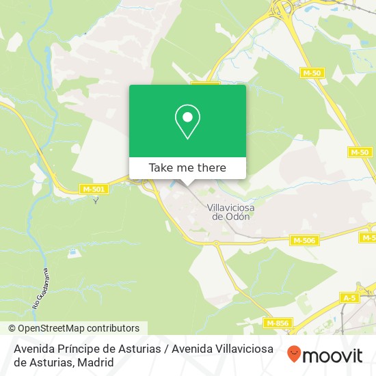 mapa Avenida Príncipe de Asturias / Avenida Villaviciosa de Asturias