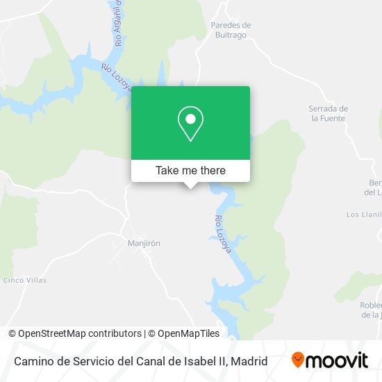 Camino de Servicio del Canal de Isabel II map