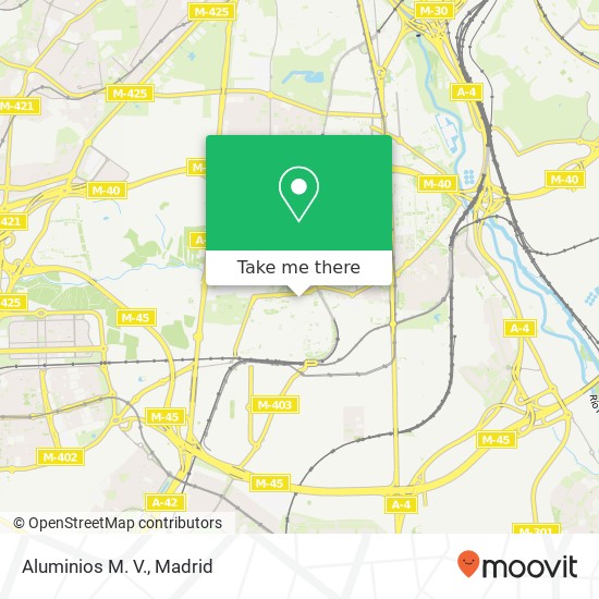 Aluminios M. V. map