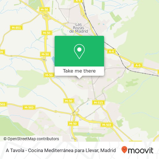 A Tavola - Cocina Mediterránea para Llevar map