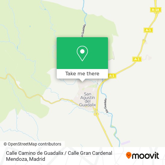 mapa Calle Camino de Guadalix / Calle Gran Cardenal Mendoza