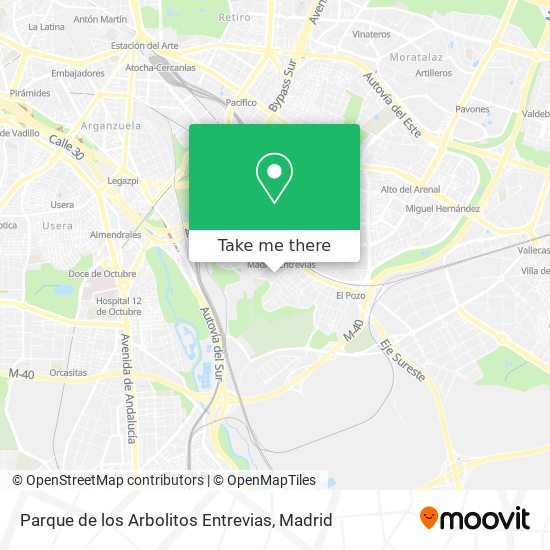 Parque de los Arbolitos Entrevias map