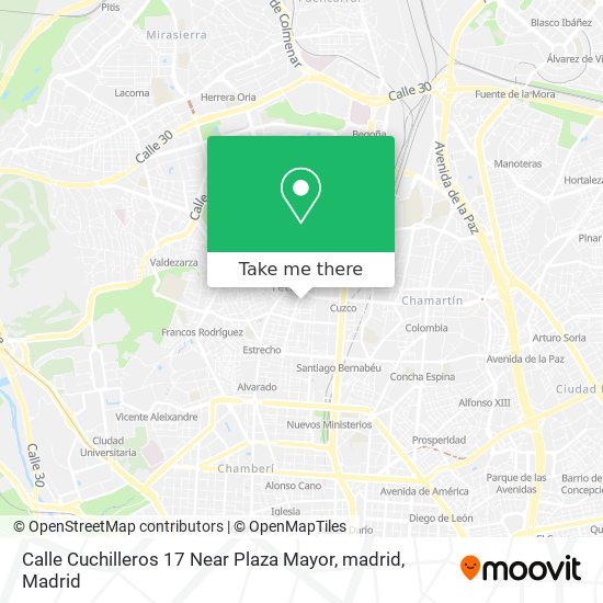 mapa Calle Cuchilleros 17 Near Plaza Mayor, madrid