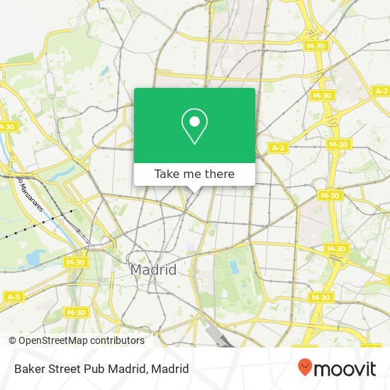 mapa Baker Street Pub Madrid